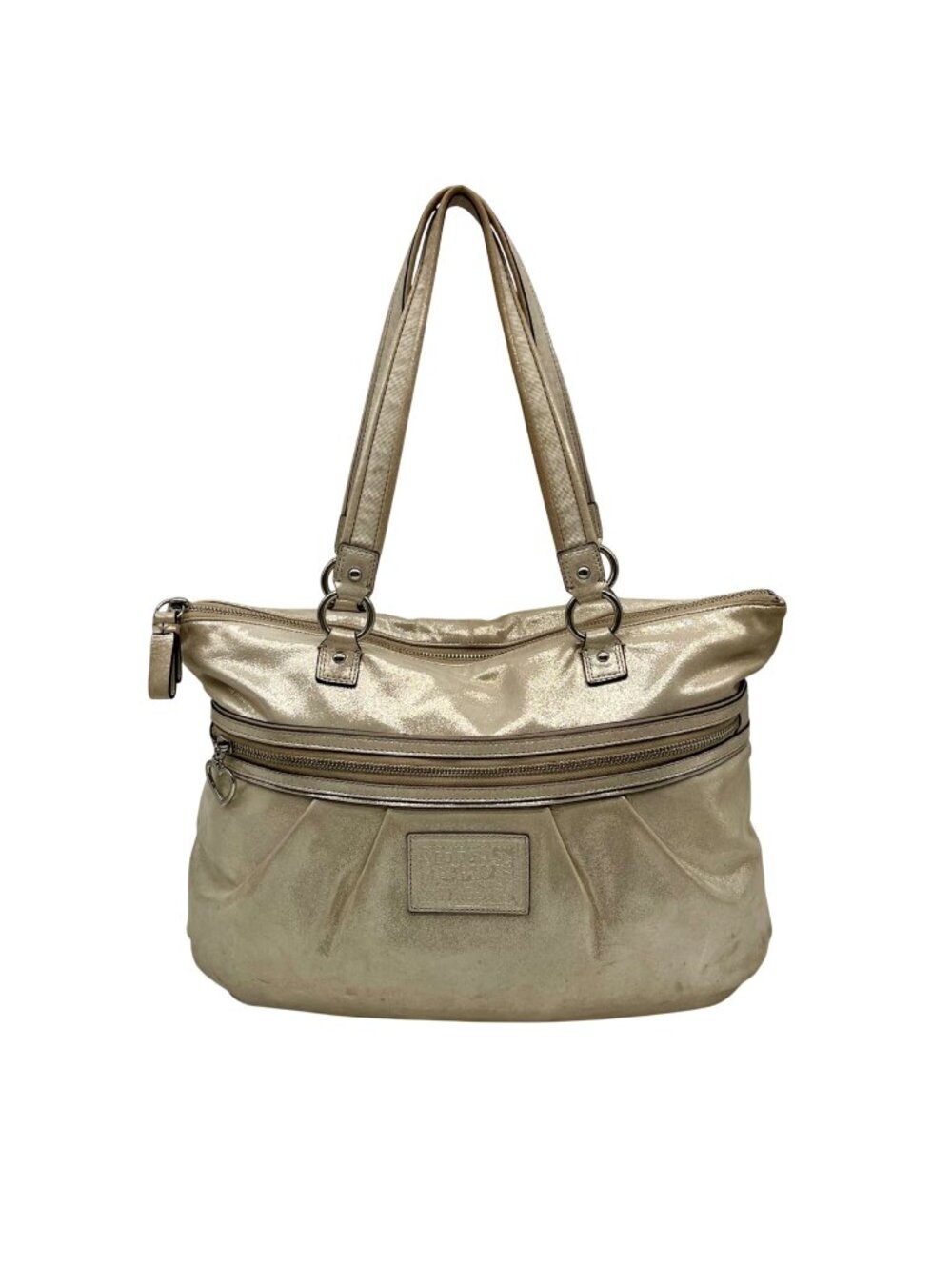 Coach Metallic Gold Poppy Glam Tote Bag F20441